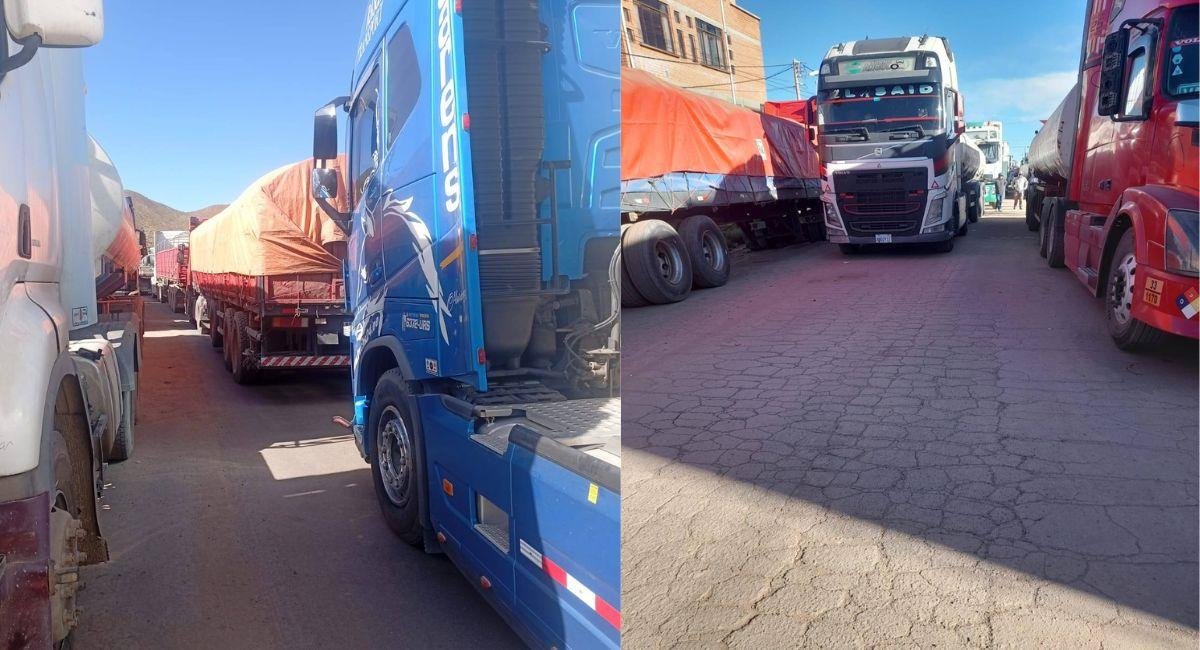 Tras más de 50 días varados, choferes llegan a El Alto tras la liberación de carreteras 5 mil camiones permanecen varados por los bloqueos de carreteras en bolivia 1341119