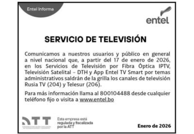 ACPI y ANPB advierten censura tras retiro de Telesur y RT del servicio de cable de Entel 2 618977286 122234069930090266 5722269063968379849 n 1
