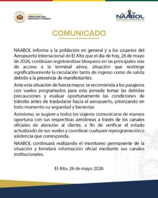 Bloquean nuevamente el ingreso al aeropuerto de El Alto y afectan a pasajeros 2 707012746 1769920243979569 7170331555096718331 n