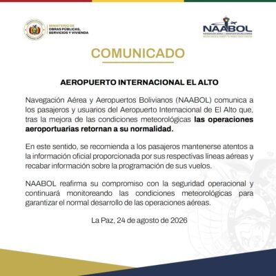 Aeropuerto de El Alto retoma operaciones tras nevada y mejora del clima, reporta Naabol 2 783948354 1038437982238068 2549987790432238461 n