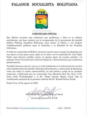 La Falange Socialista recupera su personería jurídica y anuncia encuentro nacional 2 783981313 1752454016240786 3275554736735869453 n