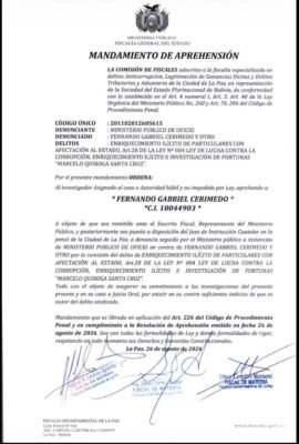 Fiscalía de La Paz emite nueva orden de aprehensión contra Fernando Cerimedo por enriquecimiento ilícito 2 78be44df e146 497f b9d8 943eaa0f4eb2