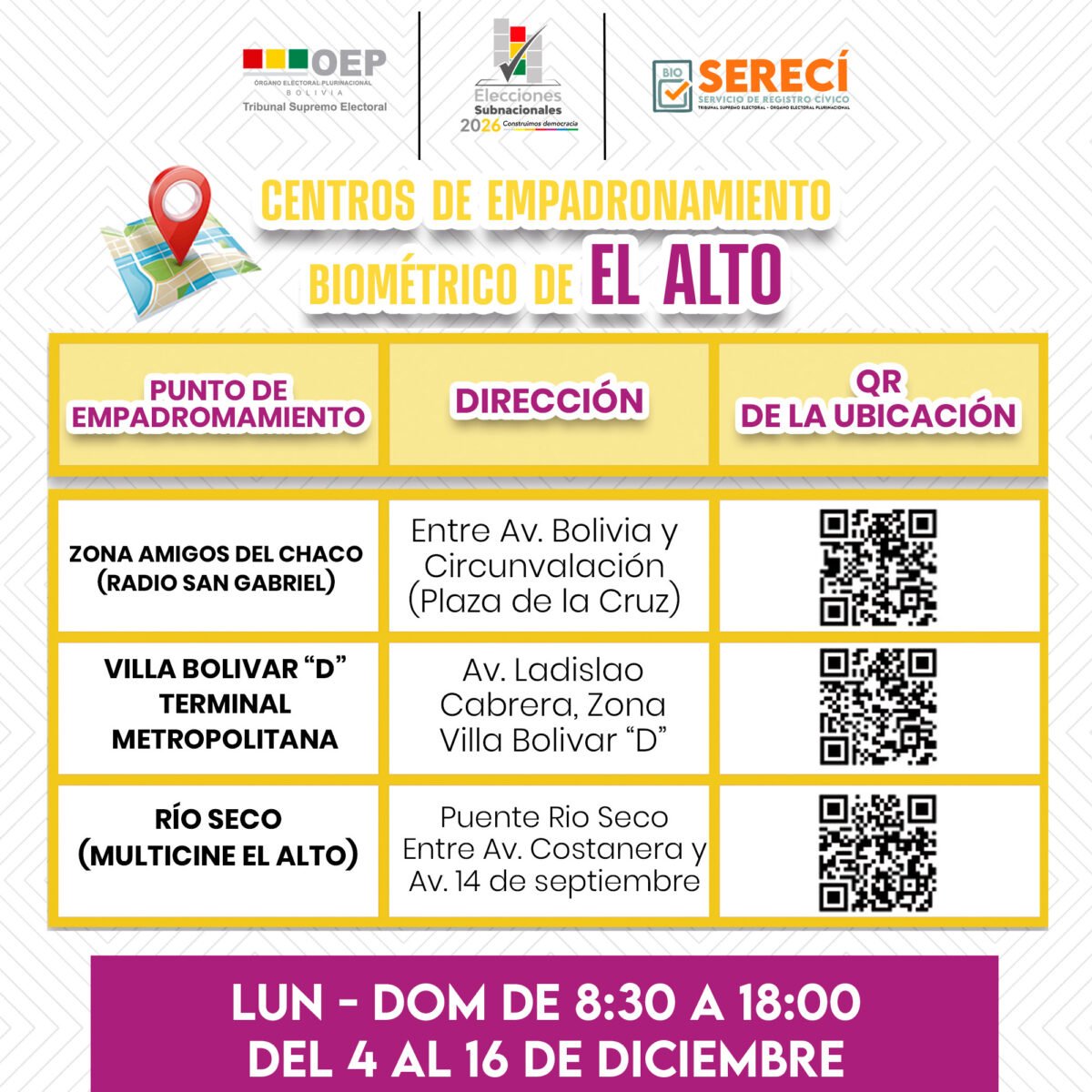 Comienza el empadronamiento masivo para las elecciones subnacionales de ...
