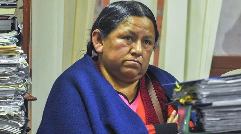 Fiscalía pedirá activar sello rojo de Interpol para capturar a Nemesia Achacollo por caso Fondo Indígena Achacollo