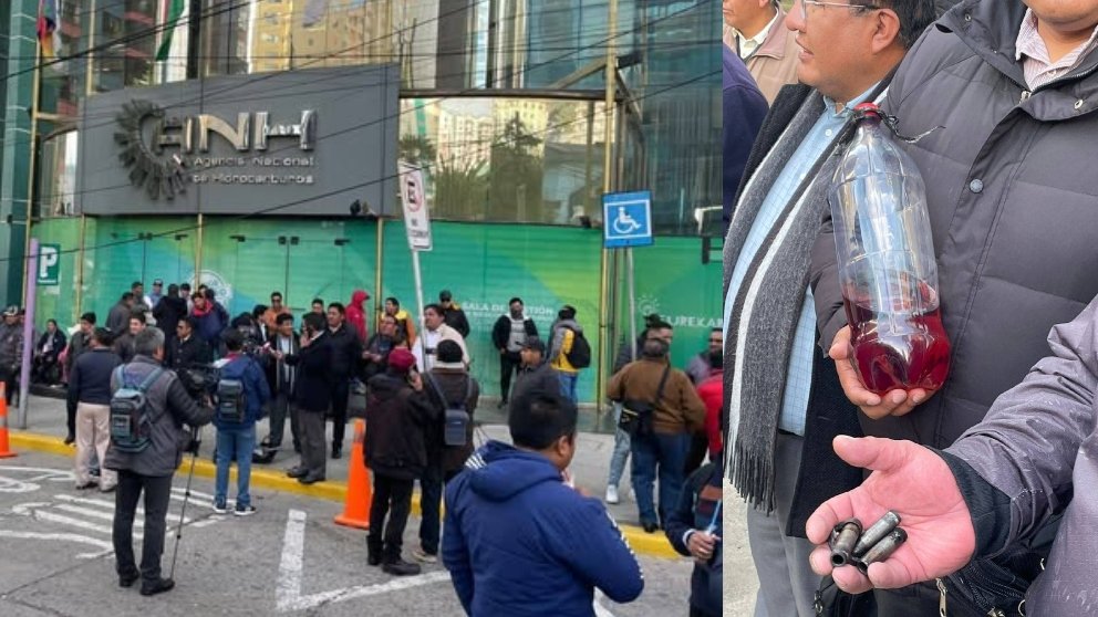 Choferes protestan en La Paz y exigen resarcimiento por ‘mala calidad’ de gasolina CUD52SLBRFGIRNTENIHUPTPRJM 1