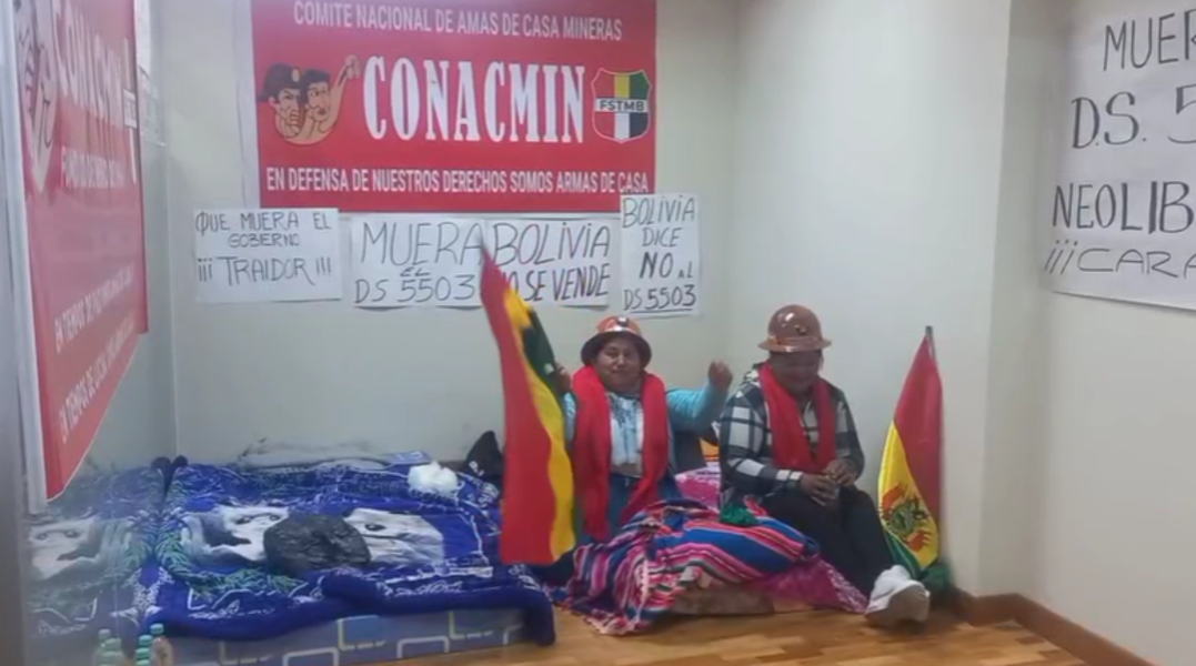 Sectores afiliados a la COB instalan piquetes de huelga de hambre contra el Decreto 5503 Captura de pantalla 2025 12 29 134036