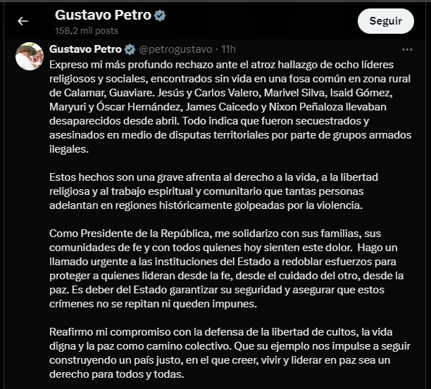 Colombia: Encuentran fosa común con restos de líderes sociales y religiosos 3 Captura de pantalla 42 e1751468754274