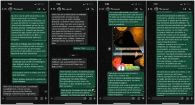 Caro TV responde a Tito Larenti tras haber filtración su embarazo 2 Collage 20250708 130754