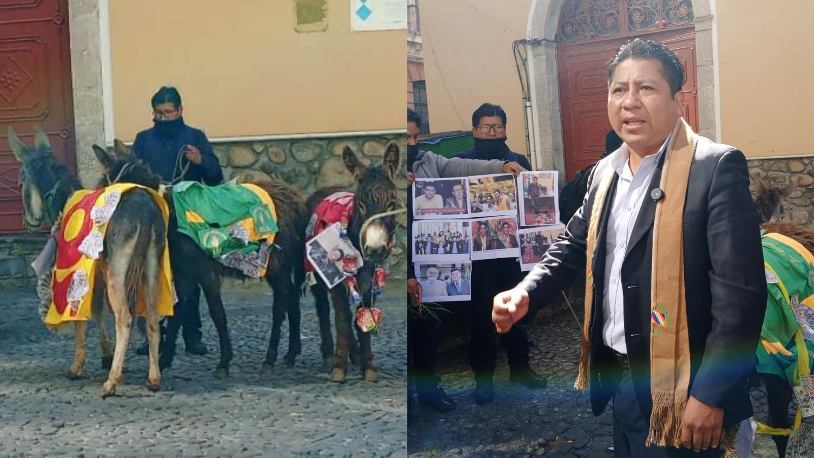 Leopoldo Chui vistió a burros con colores de partidos políticos en crítica a candidatos a la Gobernación de La Paz Diseno sin titulo 33