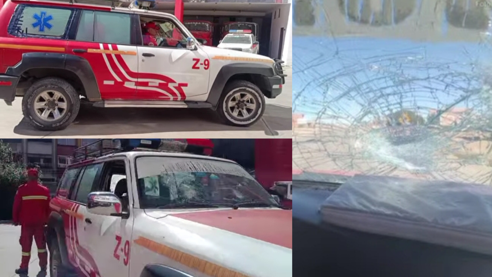 Ambulancia queda fuera de servicio tras ser apedreada en El Alto Diseno sin titulo 20260520 162446 0000