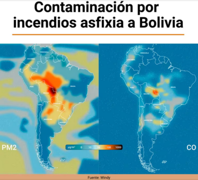 Screenshot 2024 09 12 at 10 38 15 Mapa satelital del desastre Bolivia es el pais mas afectado por la contaminacion de los incendios Infobae