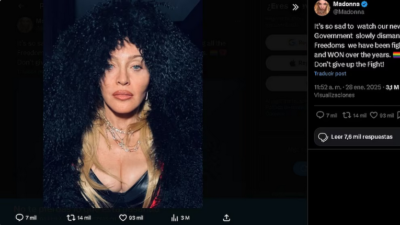 Screenshot 2025 01 29 at 11 48 35 Madonna critico a Donald Trump Desmantela lentamente todas las libertades por las que hemos estado luchando Infobae