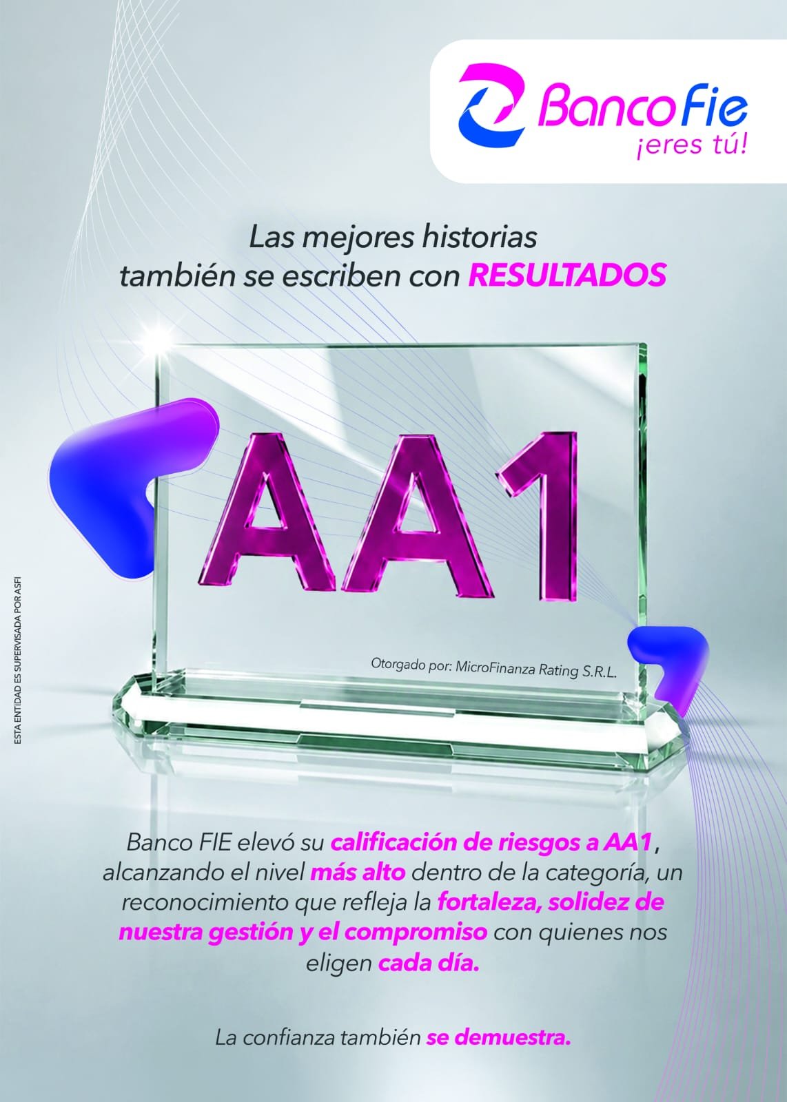 Banco FIE eleva su calificación de riesgo a AA1, el nivel más alto dentro de la categoría AA. 2 WhatsApp Image 2026 07 10 at 17.42.12