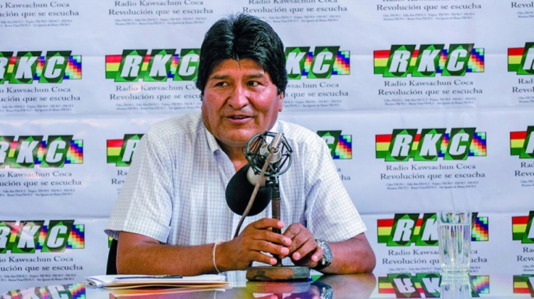 Evo Morales denuncia corte de internet durante su programa de radio y lo califica de «censura» c evo 403208 393F