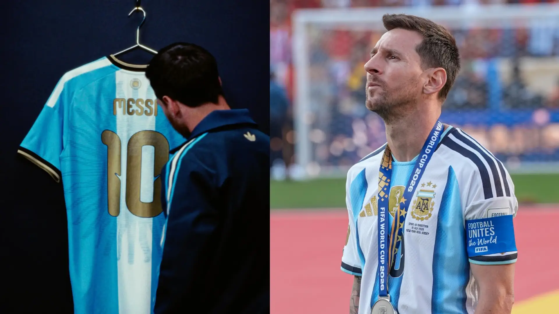 Messi presentó la camiseta para su despedida de la Selección argentina el 6 de octubre vs Benín camiseta messi