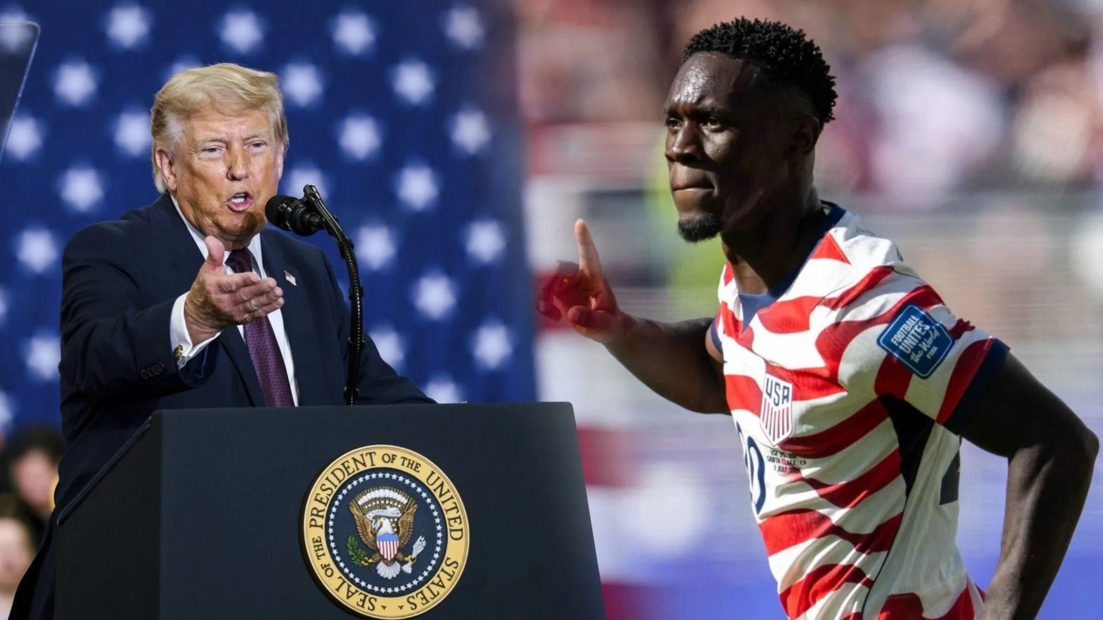 Trump admite que pidió a la FIFA revisar la tarjeta roja a Balogun: «No era ni falta» europapress 7631829 29 june 2026 us macungie us president donald trump delivers remarks at the 16 9 da39 2
