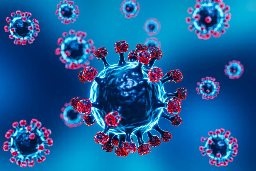 Gobierno declara alerta epidemiológica a nivel nacional por el virus influenza H3N2 modelado 3d de virus covid 860x575 1