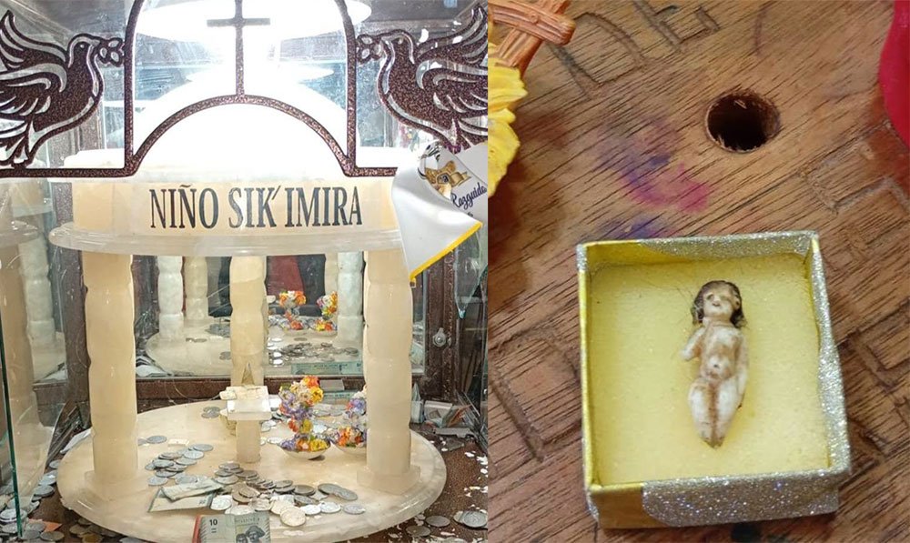 Cochabamba: Antisociales sustraen dinero, joyas y ofrendas del santuario del ‘Niño Sik’imira’ nino robo